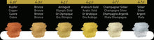 Load image into Gallery viewer, Finetec® Pearlescent Watercolors - Metals Set