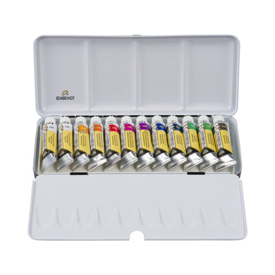 Rembrandt Watercolor Paint, Opaque White Mixing Color Selection - 12x10ml Tubes