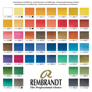 Rembrandt Professional Watercolor Paint, General Color Selection - 48 Pans