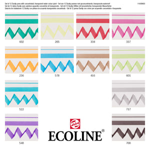 Ecoline Duotip Marker Basic Set, 12 Colors