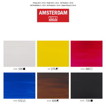Load image into Gallery viewer, Amsterdam Standard Series Acrylic, Primary Set 6x20ml