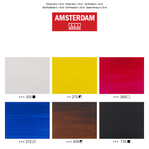 Amsterdam Standard Series Acrylic, Primary Set 6x20ml
