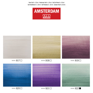 Amsterdam Standard Series Acrylic, Pearl Set 6x20ml