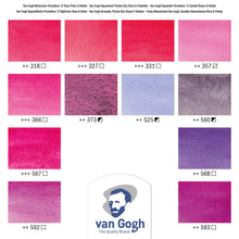 Load image into Gallery viewer, Van Gogh Watercolor Pocket Box, Pinks &amp; Violets - 12 Pans