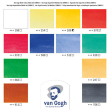 Load image into Gallery viewer, Van Gogh Watercolor Metal Box, General Color Selection - 12 Pans