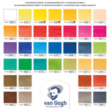 Load image into Gallery viewer, Van Gogh Watercolor Metal Box, General Color Selection - 36 Pans