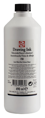 Talens Drawing Ink Bottle Black 700 490ml