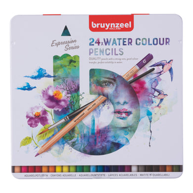 Bruynzeel Expression Watercolor Pencil Tin - 24 Colors