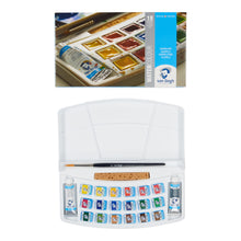 Load image into Gallery viewer, Van Gogh Watercolor Pocket Box, General Selection - 18 Pans + 2x10ml Tubes