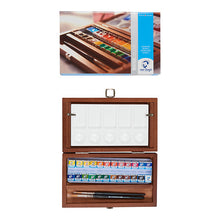 Load image into Gallery viewer, Van Gogh Watercolor Wooden Box, General Selection - 24 Pans + Accessories