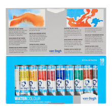Load image into Gallery viewer, Van Gogh Watercolor, General Selection 10x10ml Tube Set