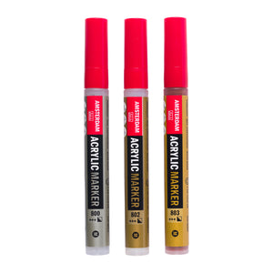 Amsterdam Acrylic Marker - Metallic Set 3x4mm