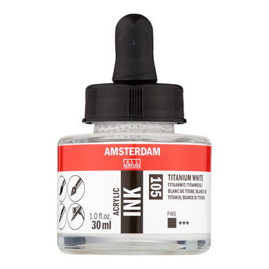 Amsterdam Acrylic Ink Titanium White 30ml