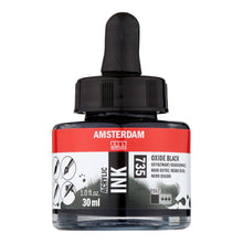 Load image into Gallery viewer, Amsterdam Acrylic Ink Oxide Black 30ml