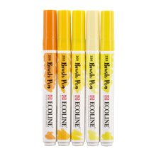 Load image into Gallery viewer, Ecoline Brush Pen Set of 5 - Yellow