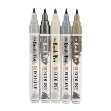 Load image into Gallery viewer, Ecoline Brush Pen Set of 5 - Grey