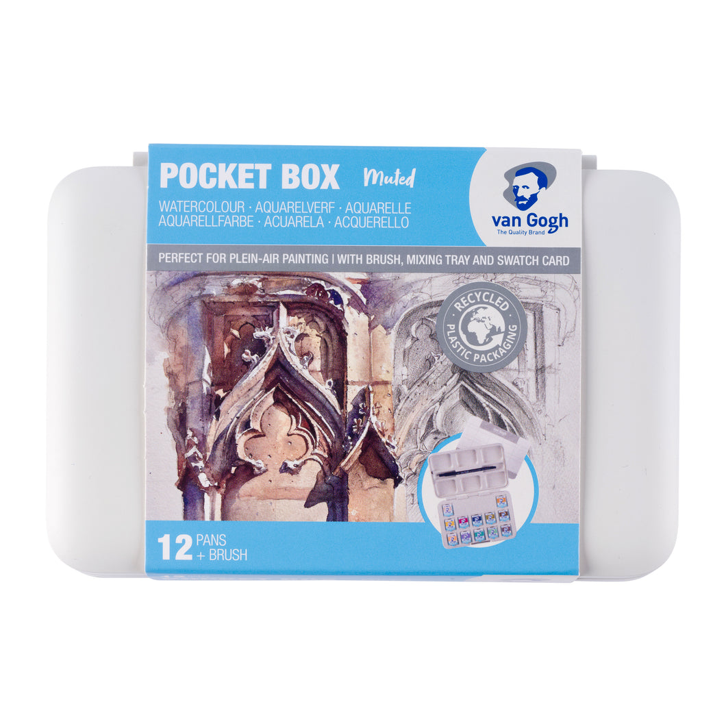 Van Gogh Watercolor Pocket Box, Muted Colors - 12 Pans