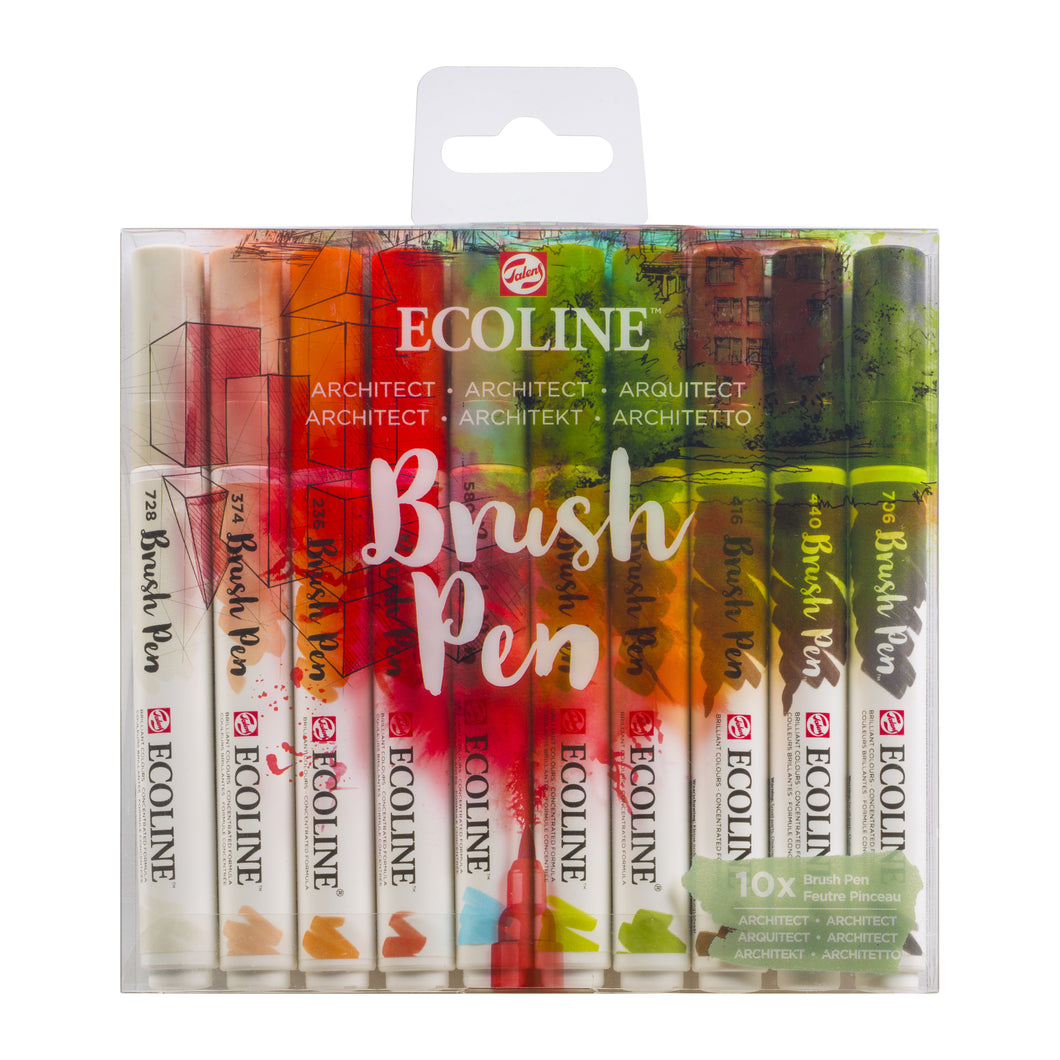 Ecoline Brush Pen Set of 10 - Architect