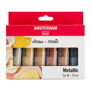 Amsterdam Standard Series Acrylic, Metallic Set 6x20ml