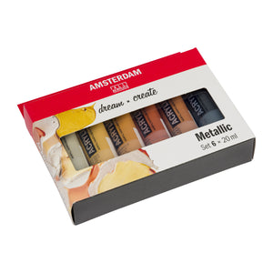 Amsterdam Standard Series Acrylic, Metallic Set 6x20ml