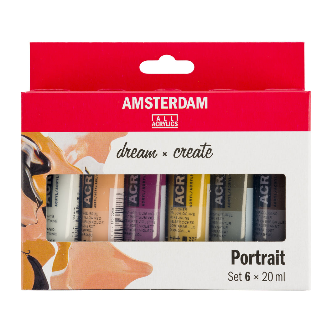 Amsterdam Standard Series Acrylic, Portrait Set 6x20ml