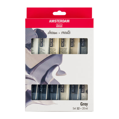 Amsterdam Standard Series Acrylic, Grey Set 12x20ml