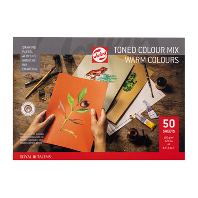 Talens Toned Warm Color Paper Pad A4, 180 g, 50 pages