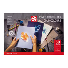 Load image into Gallery viewer, Talens Toned Cold Color Paper Pad A3, 180 g, 50 pages