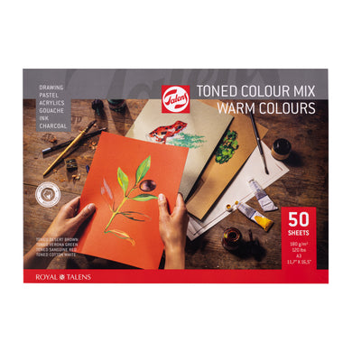 Talens Toned Warm Color Paper Pad A3, 180 g, 50 pages