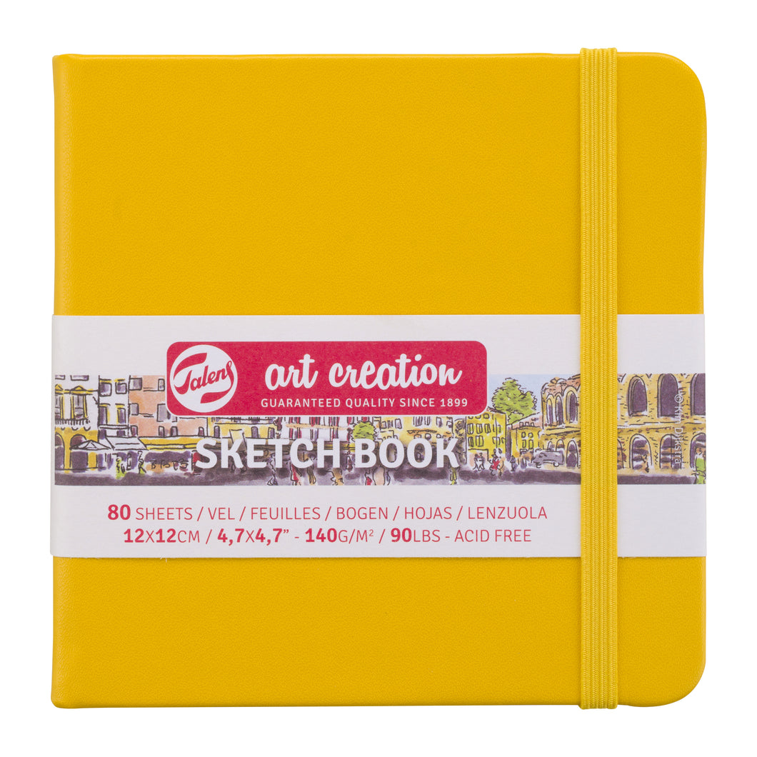 Talens Art Creation Sketchbook Golden Yellow | 12 x 12 cm, 140 g, 80 sheets
