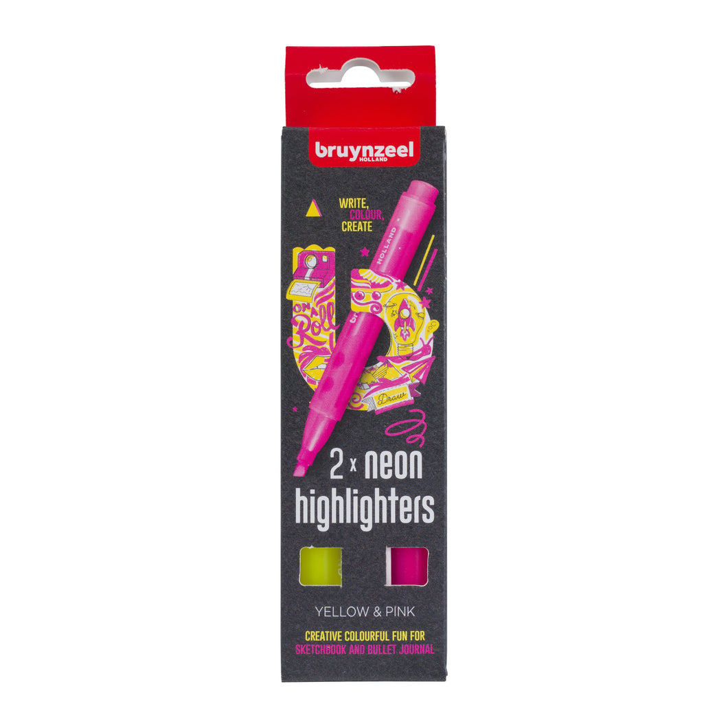 Bruynzeel Highlighter Set - Yellow and Pink