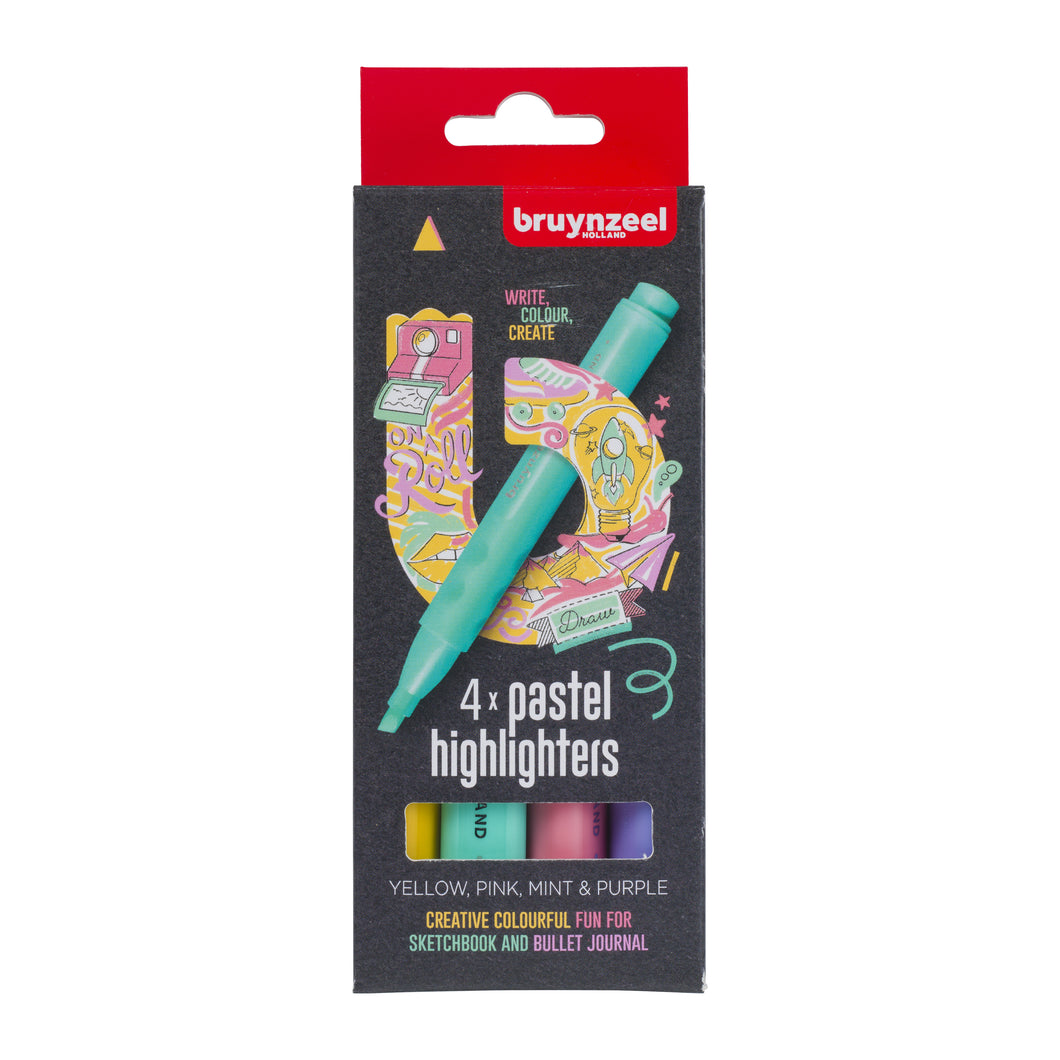 Bruynzeel Highlighter Set - Pastel 4pk