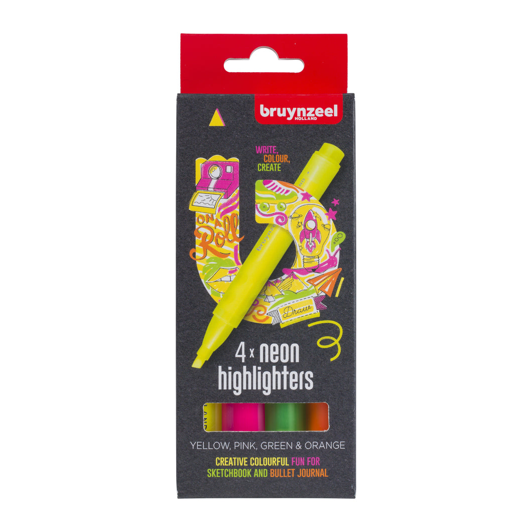 Bruynzeel Highlighter Set - Neon 4pk