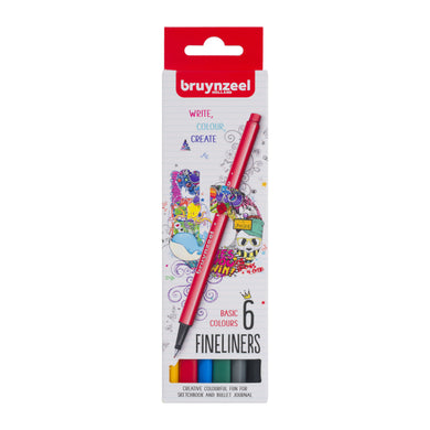 Bruynzeel Fineliner Basic Set - 6 Colors