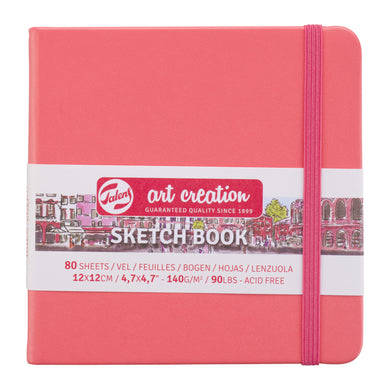 Talens Art Creation Sketchbook Coral Red | 12 x 12 cm, 140 g, 80 sheets