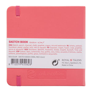 Talens Art Creation Sketchbook Coral Red | 12 x 12 cm, 140 g, 80 sheets