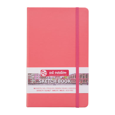 Talens Art Creation Sketchbook Coral Red | 13 x 21 cm, 140 g, 80 sheets