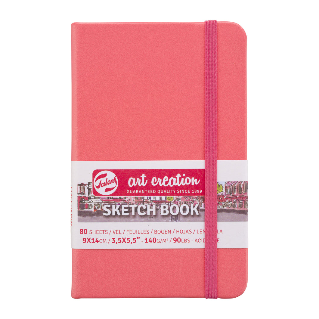 Talens Art Creation Sketchbook Coral Red | 9 x 14 cm, 140 g, 80 sheets