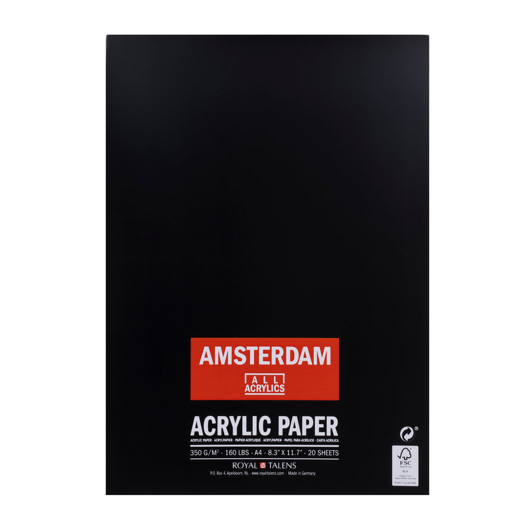 Amsterdam Acrylic Paper Pad A4, 350 g, 20 sheets