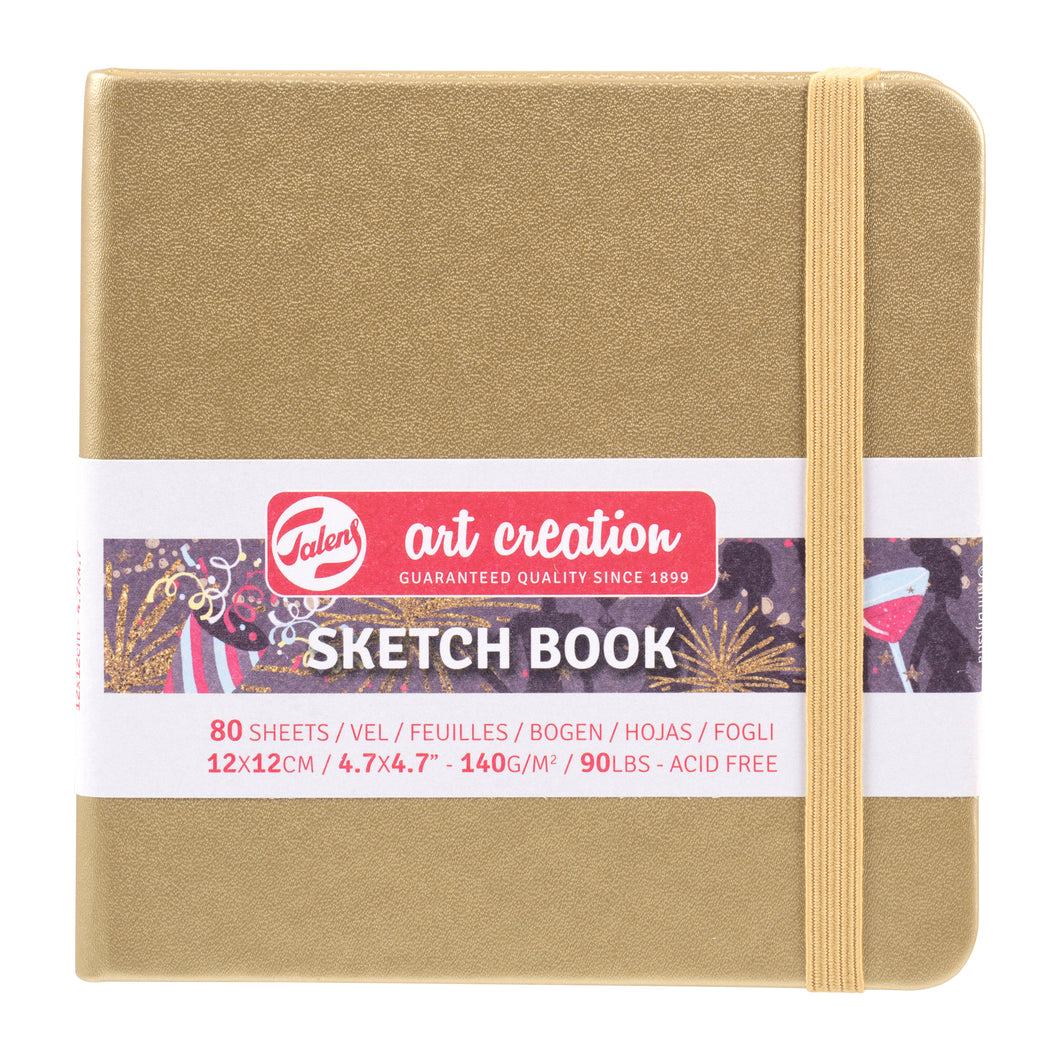 Talens Art Creation Sketchbook White Gold | 12 x 12 cm, 140 g, 80 sheets