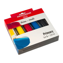 Load image into Gallery viewer, Amsterdam Standard Series Acrylic, Primary Set 5x120ml