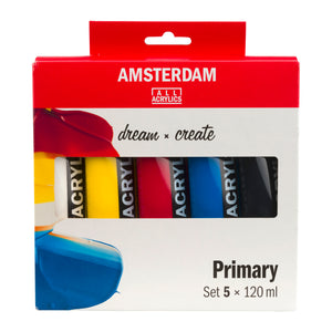 Amsterdam Standard Series Acrylic, Primary Set 5x120ml