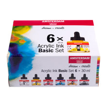 Load image into Gallery viewer, Amsterdam Acrylic Ink, Basic Set 6x30ml