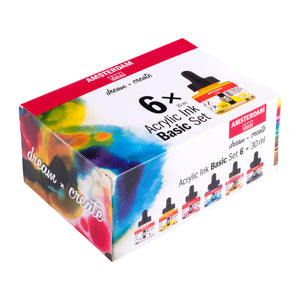 Amsterdam Acrylic Ink, Basic Set 6x30ml