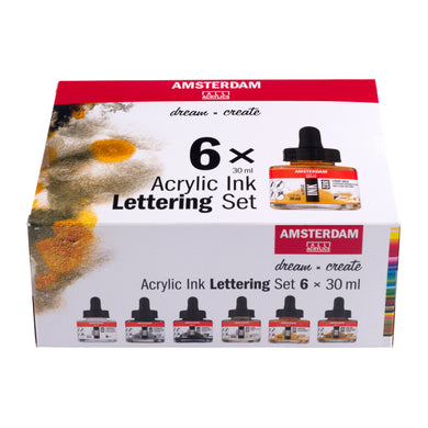Amsterdam Acrylic Ink, Lettering Set 6x30 ml