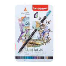 Load image into Gallery viewer, Bruynzeel Expression Color Pencil Tin - 12 Metallic Shades