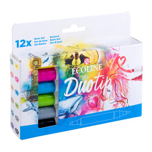 Ecoline Duotip Marker Basic Set, 12 Colors