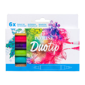 Ecoline Duotip Marker Botanic Set, 6 Colors