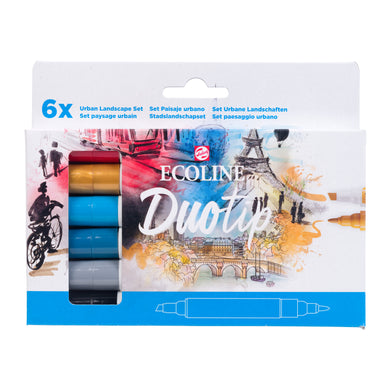 Ecoline Duotip Marker Urban Landscape Set, 6 Colors