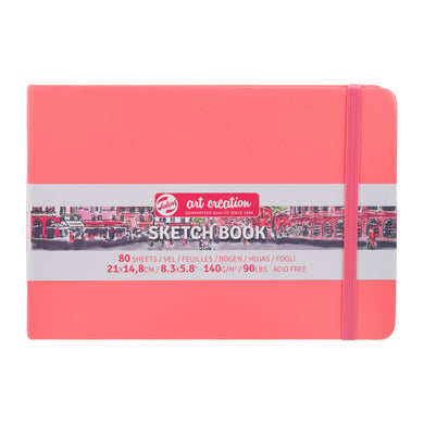 Talens Art Creation Sketchbook Coral Red | 21 x 14.8 cm, 140 g, 80 sheets